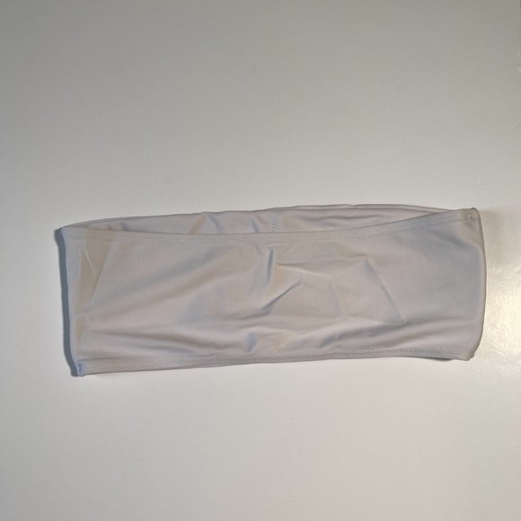 Zaful White Bandeau Style Strapless Bikini Top Size Medium - Picture 4 of 6